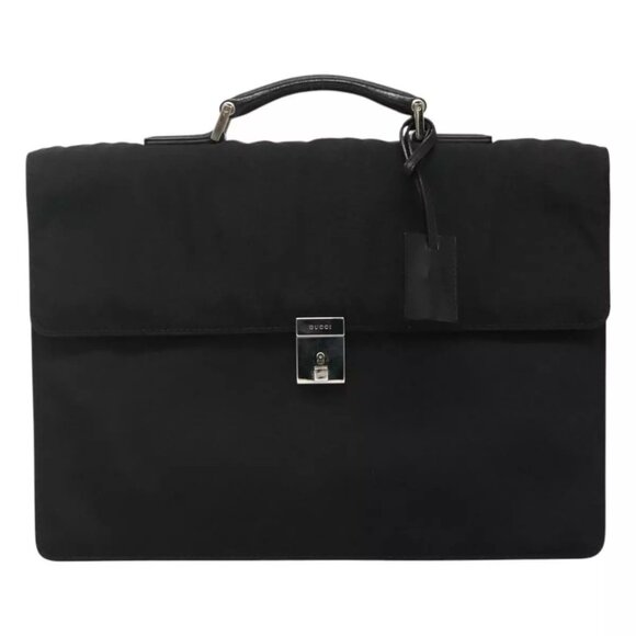 GUCCI Hand Bag Nylon Black 015 0235 Auth - Picture 1 of 16